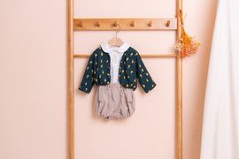 [BEBELOUTE] Bebe Fruit Cardigan (Deep Green), Daily Look, Spring, Fall Fashion for Infant and Toddler,  Cotton 100% _ Made in KOREA